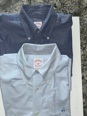 Brooks Brothers Button Down Shirts, Madison Fit, Men's Medium, Pair, non iron